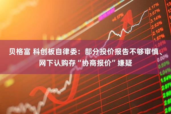 贝格富 科创板自律委：部分投价报告不够审慎、网下认购存“协商报价”嫌疑