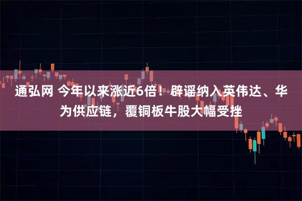通弘网 今年以来涨近6倍!辟谣纳入英伟达、华为供应链,覆铜板牛股大幅受挫